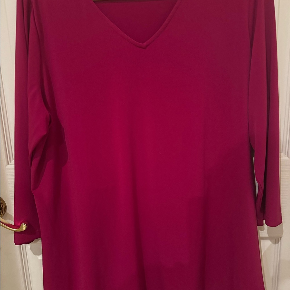 Susan Graver Women's V-Neck Top